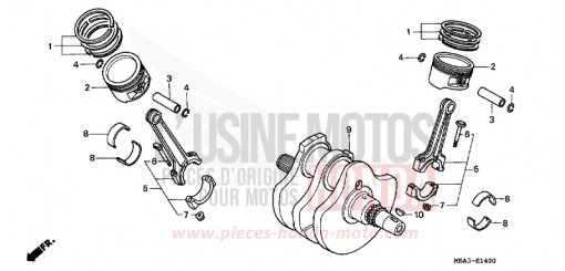 VILEBREQUIN/PISTON VT750CX de 1999